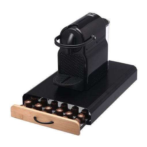 Εικόνα της Θήκη για Κάψουλες Espresso Estia Bamboo Essentials Μεταλλική Συρταρωτή 60 Θέσεων Μαύρη 01-19884