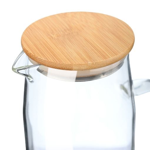 Εικόνα της Κανάτα Estia Bamboo Essentials Γυάλινη 1500ml Με Καπάκι 01-19594
