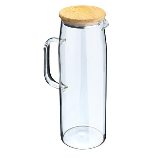 Εικόνα της Κανάτα Estia Bamboo Essentials Γυάλινη 1500ml Με Καπάκι 01-19594