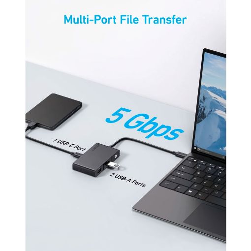 Εικόνα της Docking Station Anker 332 USB-C 5-in-1 4K Black A8356G11