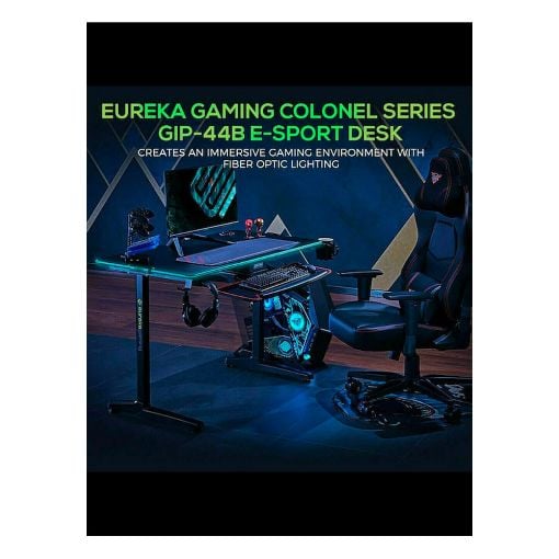 Εικόνα της Gaming Desk Eureka Ergonomic Black ERK-I44-BK-V1