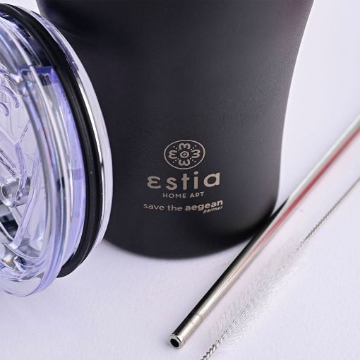 Εικόνα της Ποτήρι Θερμός Estia Coffee Mug Save The Aegean 350ml Midnight Black 01-12083