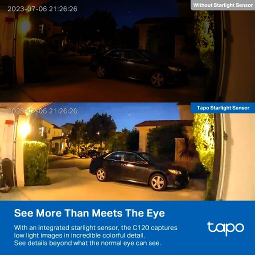 Εικόνα της Wireless IP Camera Tp-Link Tapo C120 Starlight Zoom 2K