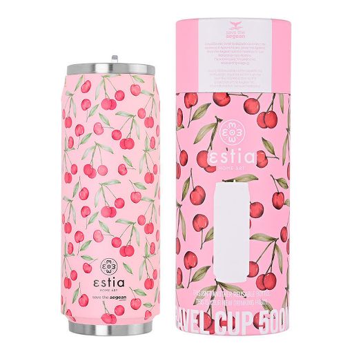 Εικόνα της Ποτήρι Θερμός Estia Travel Cup Save The Aegean 500ml Cherry Rose 01-16791