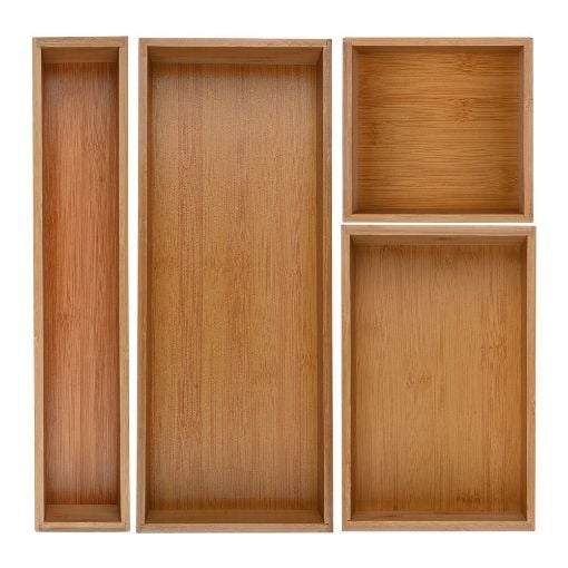 Εικόνα της Κουτί Οργάνωσης Συρταριού Estia Bamboo Essentials 15x15x7cm 03-17545