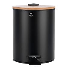 Εικόνα της Καλαθάκι Μπάνιου Estia Bamboo Essentials Μεταλλικό Soft Close 5lt Black 02-12748