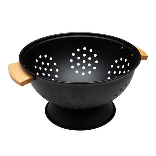 Εικόνα της Σουρωτήρι Ζυμαρικών Estia Bamboo Eessentials Μεταλλικο Με Λαβές 24x24x13.7cm Μαύρο 01-12915