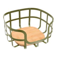 Εικόνα της Φρουτιέρα Estia Bamboo Essentials Μεταλλική 24x24x12.7cm Λαδί 01-14162