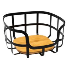 Εικόνα της Φρουτιέρα Estia Bamboo Essentials Μεταλλική 24x24x12.7cm Μαύρη 01-13226