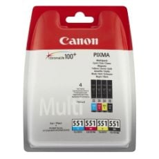 Εικόνα της Πακέτο 4 Μελανιών Canon CLI-551VP Photo Value Pack Black/Cyan/Magenta/Yellow 6508B005