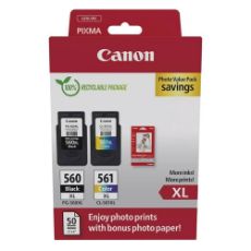 Εικόνα της Πακέτο 3 Μελανιών Canon 2 x PG-560XL & CL-561XL Photo Value Pack 3712C012
