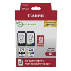 Εικόνα της Πακέτο 2 Μελανιών Canon PG-575XL/CL-576XL Photo Value Pack 5437C006