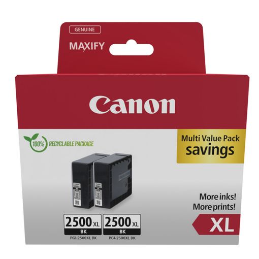 Εικόνα της Πακέτο 2 Μελανιών Canon PGI-2500XL Black 9254B011