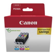 Εικόνα της Πακέτο 3 Μελανιών Canon CLI-521 Cyan/Magenta/Yellow 2934B015
