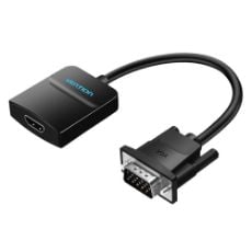 Εικόνα της Converter Vention VGA to HDMI M/F with Audio Port 15cm Black ACNBB