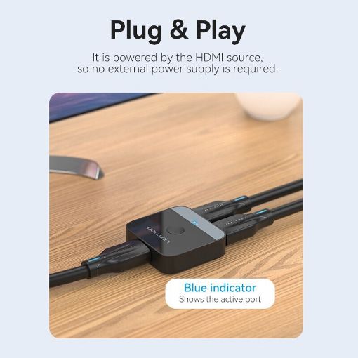 Εικόνα της HDMI Switch Vention Bi-Direction 4K Black AKOB0