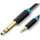 Εικόνα της Καλώδιο Vention 3.5mm to 6.5mm Jack M/M 1m Black BABBF