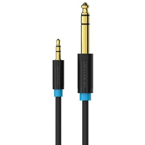 Εικόνα της Καλώδιο Vention 3.5mm to 6.5mm Jack M/M 1.5m Black BABBG