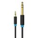 Εικόνα της Καλώδιο Vention 3.5mm to 6.5mm Jack M/M 2m Black BABBH
