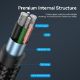 Εικόνα της Καλώδιο Vention USB-A 2.0 to USB-C M/M Braided LED 1.5m Black CTFBG