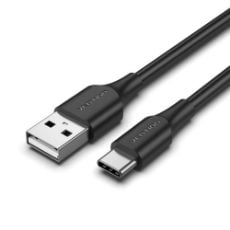 Εικόνα της Καλώδιο Vention USB-A 2.0 to USB-C M/M 1m Black CTHBF
