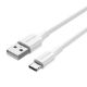 Εικόνα της Καλώδιο Vention USB-A 2.0 to USB-C M/M 1m White CTHWF