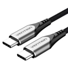 Εικόνα της Καλώδιο Vention USB Type-C to Type-C 60W Braided 1.5m Gray TADHG