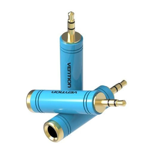 Εικόνα της Adapter Vention 3.5mm to 6.5mm M/F Blue/Gold VAB-S04-L