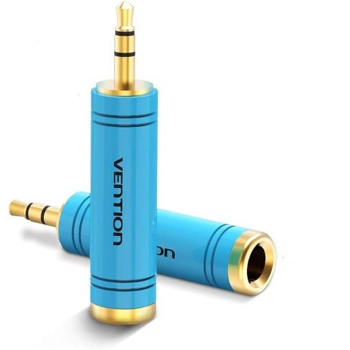 Εικόνα της Adapter Vention 3.5mm to 6.5mm M/F Blue/Gold VAB-S04-L