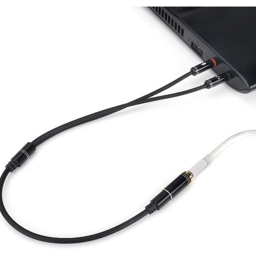 Εικόνα της Καλώδιο Audio Splitter Vention 2 x 3.5mm to 3.5mm M/F 30cm Black BBTBY