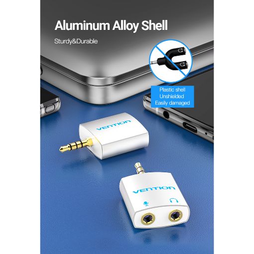 Εικόνα της Adapter Vention 3.5m to 2 x 3.5mm M/F Silver BDAW0