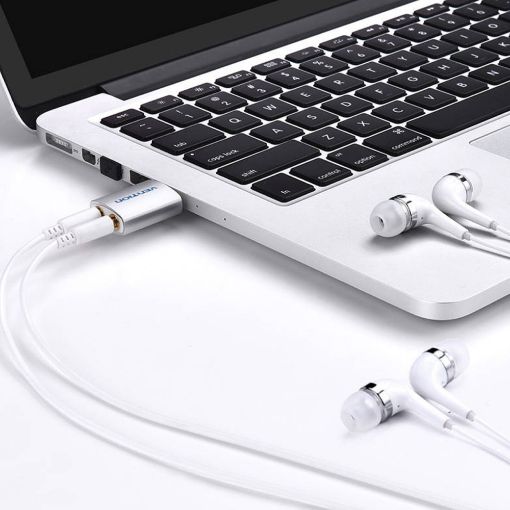 Εικόνα της Adapter Vention 3.5m to 2 x 3.5mm M/F Silver BDAW0
