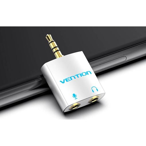 Εικόνα της Audio Splitter Adapter Vention 3.5m to 2 x 3.5mm M/F Silver BDBW0