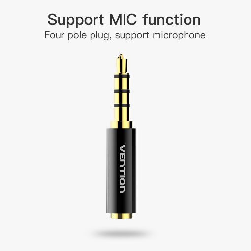 Εικόνα της Audio Adapter Vention 2.5mm to 3.5mm F/M Black BFBB0