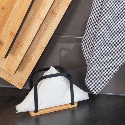 Εικόνα της Χαρτοπετσετοθήκη Estia Bamboo Essentials Όρθια Μεταλλική Μαύρη 01-13172