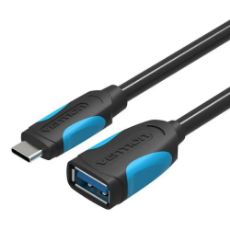 Εικόνα της Καλώδιο Vention USB-C to USB-A M/F 10cm Black VAS-A51-B010