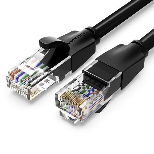 Εικόνα της Καλώδιο Δικτύου Vention UTP Round CAT.6 25m Black IBEBS