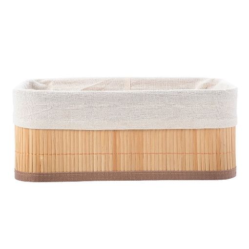 Εικόνα της Καλάθι Οργάνωσης Estia Bamboo Essentials 30x20cm Mε Επένδυση 02-19662