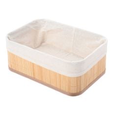 Εικόνα της Καλάθι Οργάνωσης Estia Bamboo Essentials 30x20cm Mε Επένδυση 02-19662