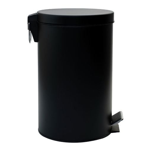 Εικόνα της Καλαθάκι Μπάνιου Estia Classic Μεταλλικό Soft Close 12lt Black 02-7904