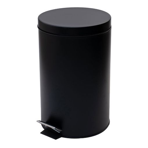 Εικόνα της Καλαθάκι Μπάνιου Estia Classic Μεταλλικό Soft Close 12lt Black 02-7904