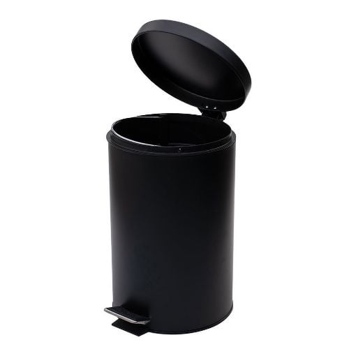 Εικόνα της Καλαθάκι Μπάνιου Estia Classic Μεταλλικό Soft Close 12lt Black 02-7904