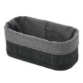 Εικόνα της Καλάθι Οργάνωσης Estia Bamboo Essentials 19.5x10cm Mε Επένδυση Μαύρο 02-19679