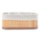 Εικόνα της Καλάθι Οργάνωσης Estia Bamboo Essentials 19.5x10cm Mε Επένδυση 02-19648