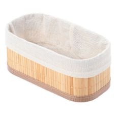 Εικόνα της Καλάθι Οργάνωσης Estia Bamboo Essentials 19.5x10cm Mε Επένδυση 02-19648