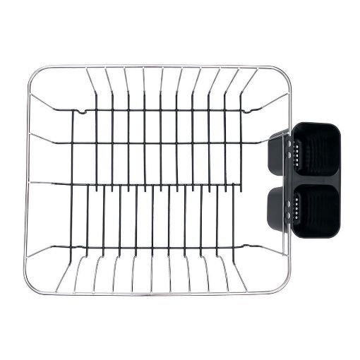 Εικόνα της Καλάθι Νεροχύτη Estia Μεταλλικό 35x30x15cm Με Μαύρη Βάση Σιλικόνης 01-1728