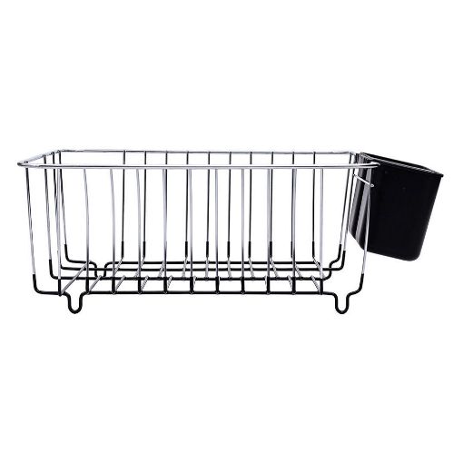Εικόνα της Καλάθι Νεροχύτη Estia Μεταλλικό 35x30x15cm Με Μαύρη Βάση Σιλικόνης 01-1728