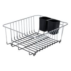 Εικόνα της Καλάθι Νεροχύτη Estia Μεταλλικό 35x30x15cm Με Μαύρη Βάση Σιλικόνης 01-1728