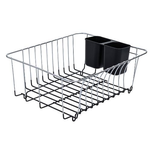 Εικόνα της Καλάθι Νεροχύτη Estia Μεταλλικό 35x30x15cm Με Μαύρη Βάση Σιλικόνης 01-1728