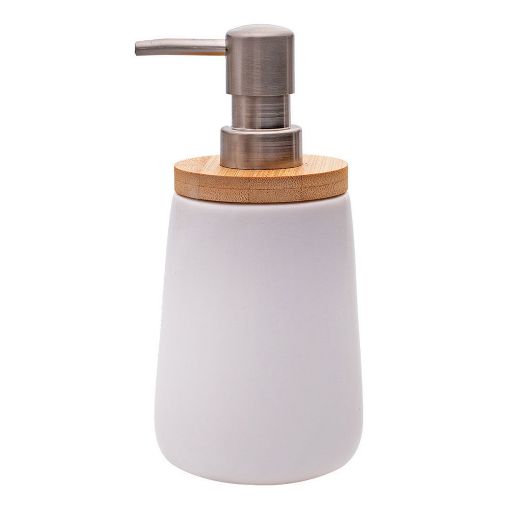 Εικόνα της Αντλία Σαπουνιού Estia Bamboo Essentials Πορσελάνης 360ml White 02-4569